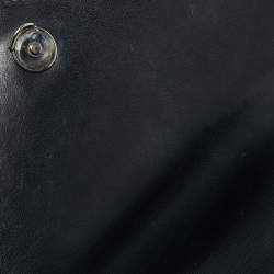 Pre Owned Prada Black Saffiano Leather Small Monochrome Flap Shoulder Bag