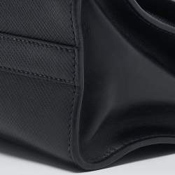 Pre Owned Prada Black Saffiano Leather Small Monochrome Flap Shoulder Bag
