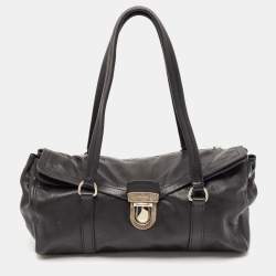 Prada Black Leather Easy Shoulder Bag