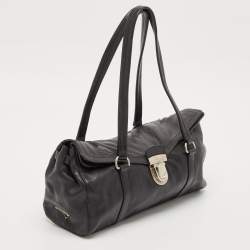 Pre Owned Prada Black Leather Easy Shoulder Bag