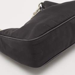 Prada Black Nylon and Leather Re-Edition 2005 Shoulder Bag