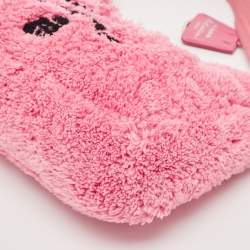 Prada Pink Terry Cloth Mini Re-Edition 2000 Baguette Bag