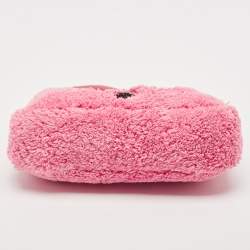 Prada Pink Terry Cloth Mini Re-Edition 2000 Baguette Bag