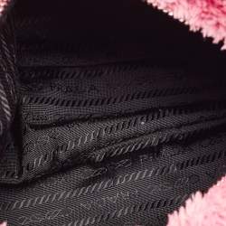 Prada Pink Terry Cloth Mini Re-Edition 2000 Baguette Bag