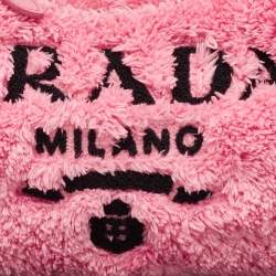 Prada Pink Terry Cloth Mini Re-Edition 2000 Baguette Bag