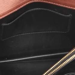 Pre Owned Prada Metallic Leather Monochrome Crossbody Bag