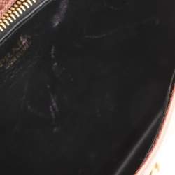 Pre Owned Prada Metallic Leather Monochrome Crossbody Bag
