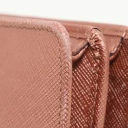 Pre Owned Prada Metallic Leather Monochrome Crossbody Bag