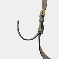 Prada Beige Leather Logo Shoulder Bag 