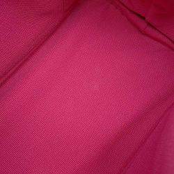 Prada Pink Canvas Canapa Shoulder Tote Bag 