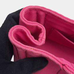 Prada Pink Canvas Canapa Shoulder Tote Bag 