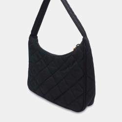 Prada Black Nylon Quilted Handbag 