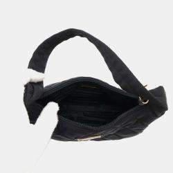 Prada Black Nylon Quilted Handbag 