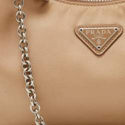 Prada Beige Nylon Re-Edition 2005 Shoulder Bag