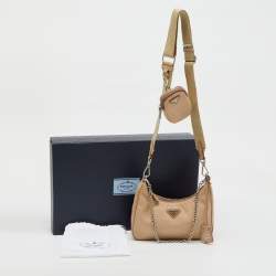 Prada Beige Nylon Re-Edition 2005 Shoulder Bag