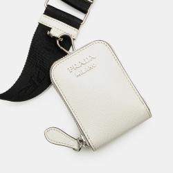 Prada White Mini Saffiano Envelope Crossbody