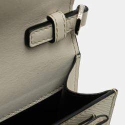 Prada White Mini Saffiano Envelope Crossbody