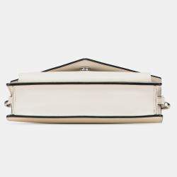 Prada White Mini Saffiano Envelope Crossbody