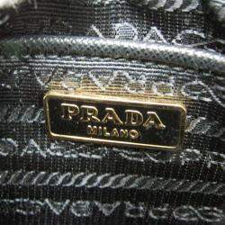 Prada Black Saffiano Leather Pouch Shoulder Bag