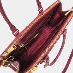 Prada Wine Saffiano Leather Shoulder Bag 