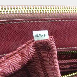 Prada Wine Saffiano Leather Shoulder Bag 