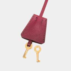 Prada Wine Saffiano Leather Shoulder Bag 