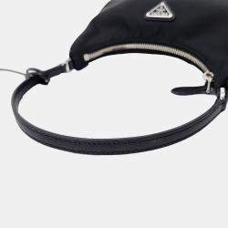 Prada Black Nylon Re-Nylon Hobo Bag