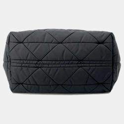 Prada Black Nylon Small Padded Re-Nylon Tote Bag 