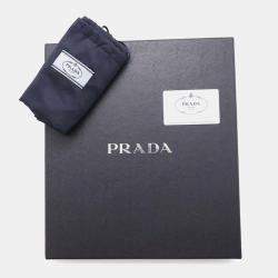 Prada Yellow Satin Leather Rhinestone Studded Triangle Handbag 
