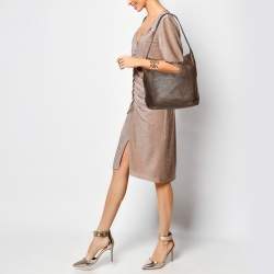 Prada Bruciato Cervo Leather Hobo
