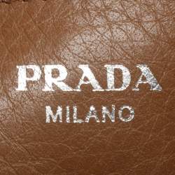 Prada Bruciato Cervo Leather Hobo