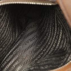 Prada Bruciato Cervo Leather Hobo