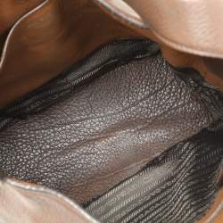 Prada Bruciato Cervo Leather Hobo