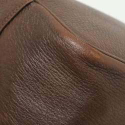 Prada Bruciato Cervo Leather Hobo