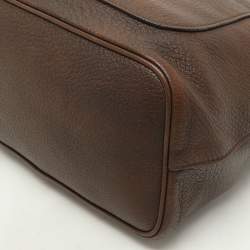 Prada Bruciato Cervo Leather Hobo