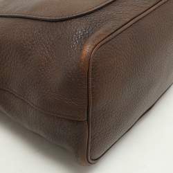 Prada Bruciato Cervo Leather Hobo