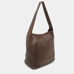Prada Bruciato Cervo Leather Hobo
