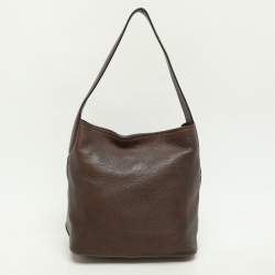 Prada Bruciato Cervo Leather Hobo