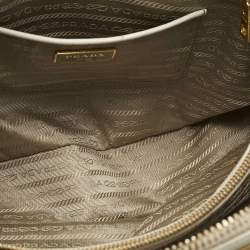 Prada White Saffiano Leather Large Promenade Satchel