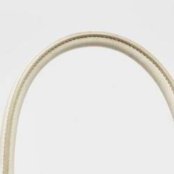 Prada White Saffiano Leather Large Promenade Satchel