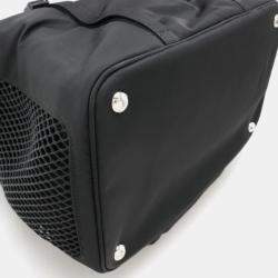 Prada Black Re-Nylon Triangle Pet Carrier Bag