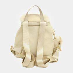 Prada Deserto Re-Nylon and Shearling Backpack Bag