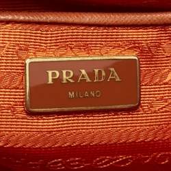 Prada Orange Saffiano Leather Large Gardener's Tote