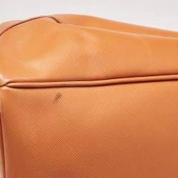 Prada Orange Saffiano Leather Large Gardener's Tote