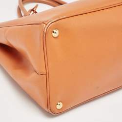 Prada Orange Saffiano Leather Large Gardener's Tote