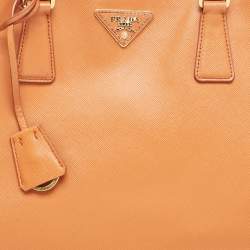 Prada Orange Saffiano Leather Large Gardener's Tote