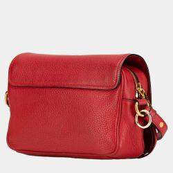 Prada Red Vitello Phenix Flap Crossbody