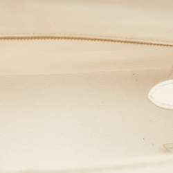 مملوكة مسبقًا Prada Tan/White Wicker and Canvas Medium Tote