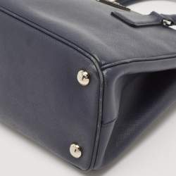 Prada Navy Blue Saffiano Leather Small Galleria Tote