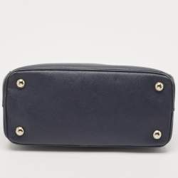Prada Navy Blue Saffiano Leather Small Galleria Tote